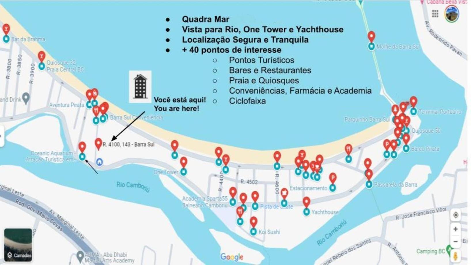 Apto Na Quadra Do Mar E Vista O Rio * Balneario Camboriu